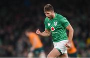 19 November 2022; Ross Byrne of Ireland celebrates after kicking a penalty during the Bank of Ireland Nations Series match between Ireland and Australia at the Aviva Stadium in Dublin. Photo by Ramsey Cardy/Sportsfile