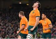 19 November 2022; Nick Frost of Australia celebrates during the Bank of Ireland Nations Series match between Ireland and Australia at the Aviva Stadium in Dublin. Photo by David Fitzgerald/Sportsfile