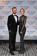 19 November 2022; Stephen Bent and Janice Molloy during the PFA Ireland Awards 2022 at the Marker Hotel in Dublin. Photo by Sam Barnes/Sportsfile