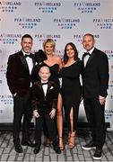 19 November 2022; In attendance are, from left, Shamrock Rovers manager Stephen Bradley, his wife Emma and son Josh, alongside Emma Cronin and Glenn Cronin during the PFA Ireland Awards 2022 at the Marker Hotel in Dublin. Photo by Sam Barnes/Sportsfile