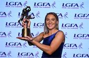 19 November 2022; TG4 Senior Players Player of the Year Niamh McLaughlin of Donegal with her award during the TG4 All-Ireland Ladies Football All Stars Awards banquet, in association with Lidl, at the Bonnington Dublin Hotel. Photo by Eóin Noonan/Sportsfile