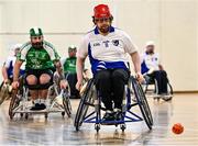 20 November 2022; Aidan Hynes of Connacht in action during the M.Donnelly GAA Wheelchair Hurling / Camogie All-Ireland Finals 2022 match between Leinster and Connacht at Ashbourne Community School in Ashbourne, Meath. Photo by Eóin Noonan/Sportsfile