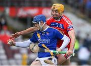 20 November 2022; Anthony Burns of Loughrea is tackled by Cian Mahony of St Thomas during the Galway County Senior Hurling Championship Final match between St Thomas and Loughrea at Pearse Stadium in Galway. Photo by Harry Murphy/Sportsfile