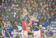 20 November 2022; Cathal Burke of St Thomas in action against Joe Mooney of Loughrea during the Galway County Senior Hurling Championship Final match between St Thomas and Loughrea at Pearse Stadium in Galway. Photo by Harry Murphy/Sportsfile