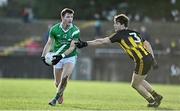 20 November 2022; Owen Gallagher of Moycullen in action against Sean Mullooly of Strokestown during the AIB Connacht GAA Football Senior Club Championship Semi-Final match between Moycullen and Strokestown at Tuam Stadium in Tuam, Galway. Photo by Sam Barnes/Sportsfile