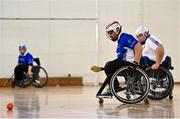 20 November 2022; Action during the M.Donnelly GAA Wheelchair Hurling / Camogie All-Ireland Finals 2022 match between Munster and Connacht at Ashbourne Community School in Ashbourne, Meath. Photo by Eóin Noonan/Sportsfile