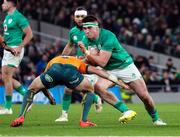 19 November 2022; Dan Sheehan of Ireland is tackled by Nic White of Australia during the Bank of Ireland Nations Series match between Ireland and Australia at the Aviva Stadium in Dublin. Photo by John Dickson/Sportsfile