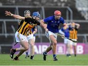 20 November 2022; Brian Hayes of St Finbarr’s in action against James Murphy of Ballyea during the AIB Munster GAA Hurling Senior Club Championship Semi-Final match between Ballyea and St Finbarr's at Cusack Park in Ennis, Clare. Photo by Daire Brennan/Sportsfile