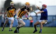 20 November 2022; Peter Casey of Ballyea in action against William Buckley of St Finbarr’s during the AIB Munster GAA Hurling Senior Club Championship Semi-Final match between Ballyea and St Finbarr's at Cusack Park in Ennis, Clare. Photo by Daire Brennan/Sportsfile