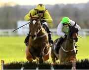20 November 2022; State Man, with Paul Townend up, jump the last on their way to winning The Unibet Morgiana Hurdle during day two of the Punchestown Festival at Punchestown Racecourse in Kildare. Photo by Matt Browne/Sportsfile