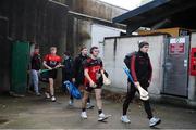 20 November 2022; Ballygunner players including Dessie Hutchinson, right, arrive before the AIB Munster GAA Hurling Senior Club Championship Semi-Final match between Na Piarsaigh and Ballygunner at TUS Gaelic Grounds in Limerick. Photo by Michael P Ryan/Sportsfile