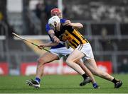 20 November 2022; Brandon O’Connell of Ballyea in action against Brian Hayes of St Finbarr’s during the AIB Munster GAA Hurling Senior Club Championship Semi-Final match between Ballyea and St Finbarr's at Cusack Park in Ennis, Clare. Photo by Daire Brennan/Sportsfile