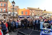20 November 2022; In attendance at the unveiling of a statue of Cavan’s 1947 & 1948 All-Ireland winning captain John Joe O’Reilly at Market Square in Cavan, is former Kerry footballer Mick O'Connell. Photo by Ramsey Cardy/Sportsfile
