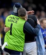 20 November 2022; Ben Cunningham of St Finbarr’s is consoled by selector Jonathon Power during the AIB Munster GAA Hurling Senior Club Championship Semi-Final match between Ballyea and St Finbarr's at Cusack Park in Ennis, Clare. Photo by Daire Brennan/Sportsfile