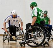 20 November 2022; Action during the M.Donnelly GAA Wheelchair Hurling / Camogie All-Ireland Plate Final 2022 between Leinster and Connacht at Ashbourne Community School in Ashbourne, Meath. Photo by Eóin Noonan/Sportsfile