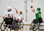 20 November 2022; Action during the M.Donnelly GAA Wheelchair Hurling / Camogie All-Ireland Plate Final 2022 between Leinster and Connacht at Ashbourne Community School in Ashbourne, Meath. Photo by Eóin Noonan/Sportsfile