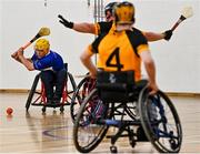20 November 2022; Maurice Noonan of Munster in action during the M.Donnelly GAA Wheelchair Hurling / Camogie All-Ireland Finals 2022 match between Ulster and Munster at Ashbourne Community School in Ashbourne, Meath. Photo by Eóin Noonan/Sportsfile