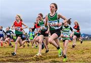 20 November 2022; Isabelle Hanrahan of Castlebar AC, Mayo, competing in the Girls U12 2000m during the 123.ie Senior and Even Age Cross County Championships at Rosapenna Golf Course in Rosapenna, Donegal. Photo by Ben McShane/Sportsfile