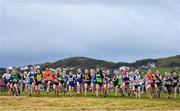 20 November 2022; A general view of the start of the Girls U12 2000m during the 123.ie Senior and Even Age Cross County Championships at Rosapenna Golf Course in Rosapenna, Donegal. Photo by Ben McShane/Sportsfile