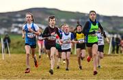 20 November 2022; Aoibhin Daly of St. Cronans AC, Clare, left, Lily Walsh of Mullingar Harriers AC, Westmeath, centre, and Cara Gorman of Metro St. Brigids AC, Dublin, competing in the Girls U12 2000m during the 123.ie Senior and Even Age Cross County Championships at Rosapenna Golf Course in Rosapenna, Donegal. Photo by Ben McShane/Sportsfile