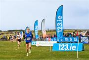 20 November 2022; Freya Bateman of Belgooly AC, Cork, competing in the Girls U14 3000m during the 123.ie Senior and Even Age Cross County Championships at Rosapenna Golf Course in Rosapenna, Donegal. Photo by Ben McShane/Sportsfile