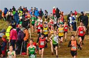 20 November 2022; A view of the field competing in the Boys U14 3000m during the 123.ie Senior and Even Age Cross County Championships at Rosapenna Golf Course in Rosapenna, Donegal. Photo by Ben McShane/Sportsfile