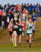 20 November 2022; Daragh Naughton of Letterkenny AC, Donegal, competing in the Boys U14 3000m during the 123.ie Senior and Even Age Cross County Championships at Rosapenna Golf Course in Rosapenna, Donegal. Photo by Ben McShane/Sportsfile