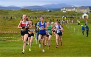 20 November 2022; A view of the field competing in the Girls U16 4000m during the 123.ie Senior and Even Age Cross County Championships at Rosapenna Golf Course in Rosapenna, Donegal. Photo by Ben McShane/Sportsfile