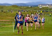 20 November 2022; Eanna Duff of West Muskerry AC, Cork, competing in the Girls U16 4000m during the 123.ie Senior and Even Age Cross County Championships at Rosapenna Golf Course in Rosapenna, Donegal. Photo by Ben McShane/Sportsfile