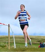 20 November 2022; Emer McKee of Willowfield Harriers, Down, competing in the Girls U16 4000m during the 123.ie Senior and Even Age Cross County Championships at Rosapenna Golf Course in Rosapenna, Donegal. Photo by Ben McShane/Sportsfile