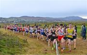 20 November 2022; A general view of the field competing in the Boys U16 4000m during the 123.ie Senior and Even Age Cross County Championships at Rosapenna Golf Course in Rosapenna, Donegal. Photo by Ben McShane/Sportsfile