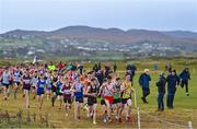 20 November 2022; A general view of the field competing in the Boys U16 4000m during the 123.ie Senior and Even Age Cross County Championships at Rosapenna Golf Course in Rosapenna, Donegal. Photo by Ben McShane/Sportsfile