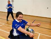 20 November 2022; Munster captain Ellie Sheehy celebrates after the M.Donnelly GAA Wheelchair Hurling / Camogie All-Ireland Finals 2022 at Ashbourne Community School in Ashbourne, Meath. Photo by Eóin Noonan/Sportsfile