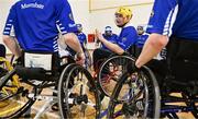 20 November 2022; Maurice Noonan of Munster with teammates before the M.Donnelly GAA Wheelchair Hurling / Camogie All-Ireland Finals 2022 at Ashbourne Community School in Ashbourne, Meath. Photo by Eóin Noonan/Sportsfile