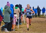 20 November 2022; Lily Moore of Willowfield Harriers, Derry, competing in the Girls U18 4000m during the 123.ie Senior and Even Age Cross County Championships at Rosapenna Golf Course in Rosapenna, Donegal. Photo by Ben McShane/Sportsfile