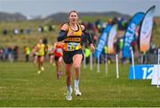 20 November 2022; Anika Thompson of Leevale AC, Cork, on her way to winning the Girls U18 4000m during the 123.ie Senior and Even Age Cross County Championships at Rosapenna Golf Course in Rosapenna, Donegal. Photo by Ben McShane/Sportsfile