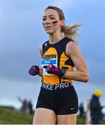 20 November 2022; Dearbhla Cox of Annadale Striders AC, Antrim, competing in the Senior Women's 8000m during the 123.ie Senior and Even Age Cross County Championships at Rosapenna Golf Course in Rosapenna, Donegal. Photo by Ben McShane/Sportsfile