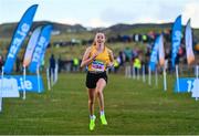 20 November 2022; Sarah Healy of U.C.D. AC, Dublin, on her way to winning the Senior Women's 8000m during the 123.ie Senior and Even Age Cross County Championships at Rosapenna Golf Course in Rosapenna, Donegal. Photo by Ben McShane/Sportsfile