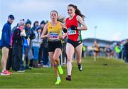 20 November 2022; Ciara Mageean of City of Lisburn AC, Antrim, right, and Sarah Healy of U.C.D. AC, Dublin, competing in the Senior Women's 8000m during the 123.ie Senior and Even Age Cross County Championships at Rosapenna Golf Course in Rosapenna, Donegal. Photo by Ben McShane/Sportsfile