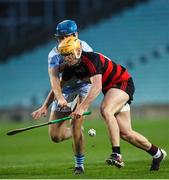 20 November 2022; Peter Hogan of Ballygunner in action against Jerome Boylan of Na Piarsaigh during the AIB Munster GAA Hurling Senior Club Championship Semi-Final match between Na Piarsaigh and Ballygunner at TUS Gaelic Grounds in Limerick. Photo by Michael P Ryan/Sportsfile