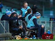 20 November 2022; Na Piarsaigh manager Kieran Bermingham, centre, with his backroom staff during the AIB Munster GAA Hurling Senior Club Championship Semi-Final match between Na Piarsaigh and Ballygunner at TUS Gaelic Grounds in Limerick. Photo by Michael P Ryan/Sportsfile