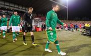 20 November 2022; Republic of Ireland captain Seamus Coleman leads his side out before the International Friendly match between Malta and Republic of Ireland at the Ta' Qali National Stadium in Attard, Malta. Photo by Seb Daly/Sportsfile