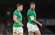 19 November 2022; Garry Ringrose, left, and Stuart McCloskey of Ireland during the Bank of Ireland Nations Series match between Ireland and Australia at the Aviva Stadium in Dublin. Photo by Ramsey Cardy/Sportsfile