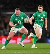 19 November 2022; Tadhg Furlong, left, and Garry Ringrose of Ireland during the Bank of Ireland Nations Series match between Ireland and Australia at the Aviva Stadium in Dublin. Photo by Ramsey Cardy/Sportsfile