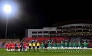 20 November 2022; Players and officials before the International Friendly match between Malta and Republic of Ireland at the Ta' Qali National Stadium in Attard, Malta. Photo by Seb Daly/Sportsfile