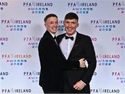 19 November 2022; St Patrick's Athletic players Chris Forrester, left, and Joe Redmond during the PFA Ireland Awards 2022 at the Marker Hotel in Dublin. Photo by Sam Barnes/Sportsfile