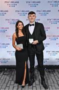 19 November 2022; David Harrington of Cork City and Emily Trindle during the PFA Ireland Awards 2022 at the Marker Hotel in Dublin. Photo by Sam Barnes/Sportsfile