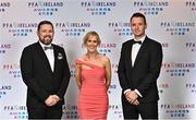 19 November 2022; PFA Ireland staff, from left, John McGuinness, Simone Flannery and PFA Ireland Chairperson Brendan Clarke during the PFA Ireland Awards 2022 at the Marker Hotel in Dublin. Photo by Sam Barnes/Sportsfile