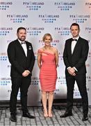 19 November 2022; PFA Ireland staff, from left, John McGuinness, Simone Flannery and PFA Ireland Chairperson Brendan Clarke during the PFA Ireland Awards 2022 at the Marker Hotel in Dublin. Photo by Sam Barnes/Sportsfile