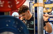 21 November 2022; Cormac Foley during a Leinster Rugby gym session at Leinster HQ in Dublin. Photo by Harry Murphy/Sportsfile